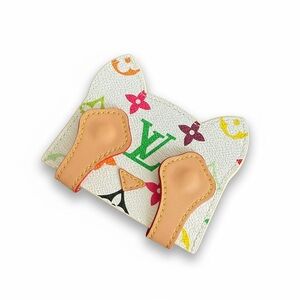NWOT LV White/Tan Multicolor Monogram Card Holder with Ears